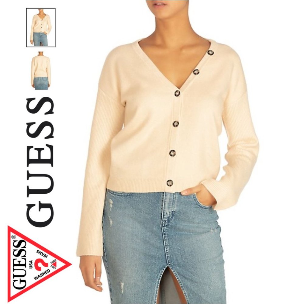 ⬇️ GUESS Vichy Slouch Cardigan XS NWT